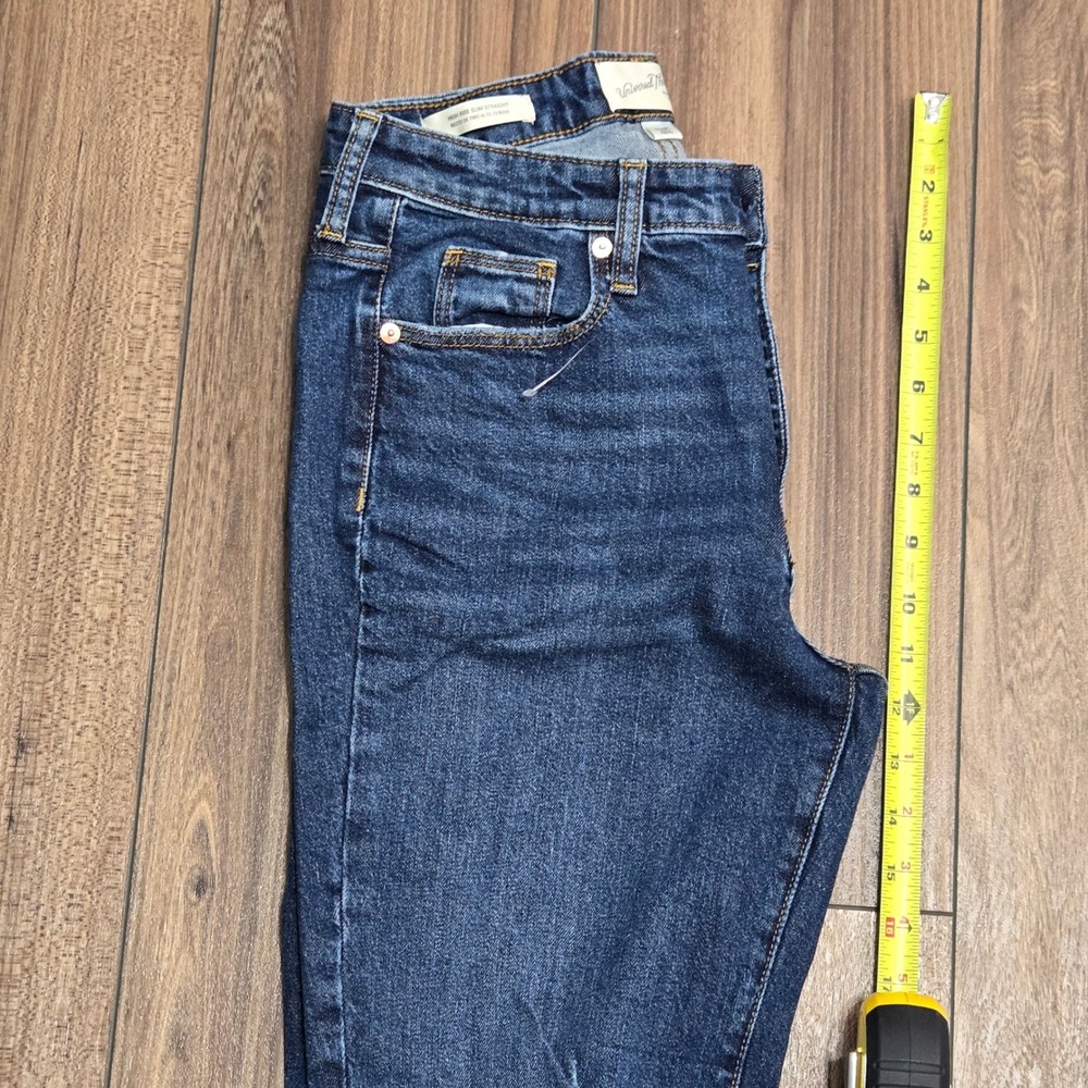 Universal Thread Womens High Rise Slim Straight Distressed Jeans Blue 8/29R - Picture 5 of 10
